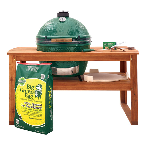 XLarge Big Green Egg in Acacia Table Package