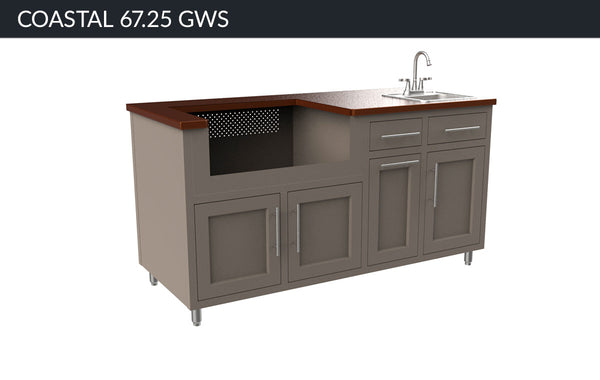 COASTAL ISLAND 67.25" WITH SINK