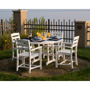 La Casa Café 5-Piece Round Farmhouse Dining Set
